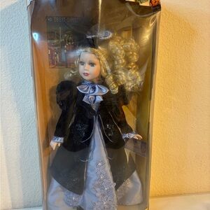 Charming Black and Silver Doll with Curly Hair